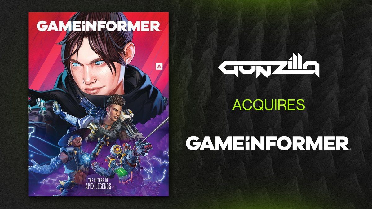 We’re proud to announce Gunzilla Games has acquired the iconic @GameInformer. Welcome to the family! 🔗