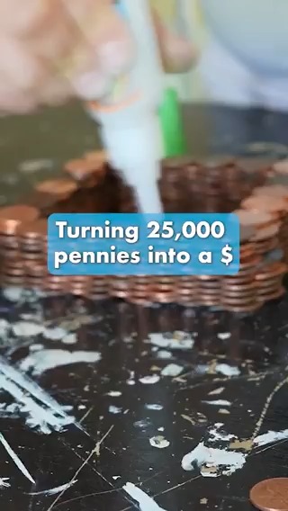 Turning 25,000 pennies into art