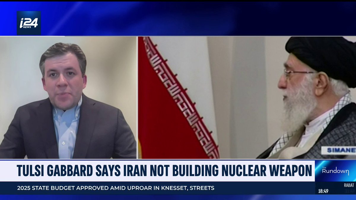 Tulsi Gabbard tells the Senate there is no indication that Iran is building a nuclear weapon, 'but the absence of evidence of a nuclear weapons program is not necessarily the evidence of absence,' Jason Brodsky tells @nicole_zedeck