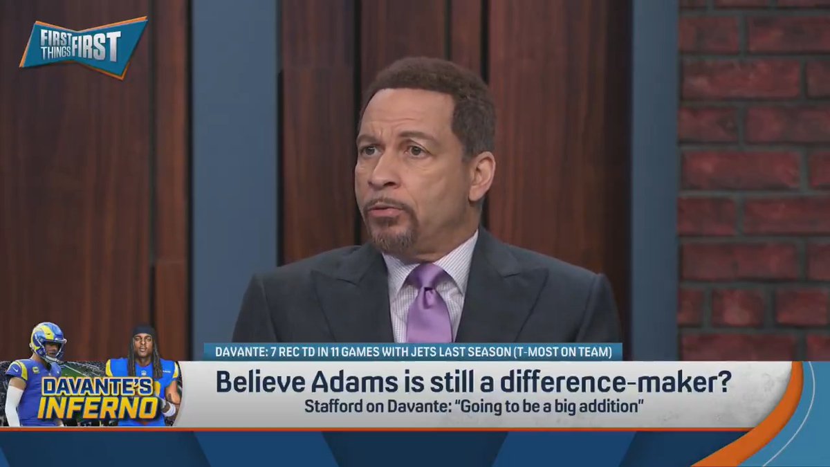 .Chris Broussard believes Davante Adams will have a big impact on the Rams: