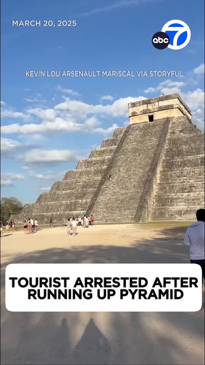 A German tourist ignored the rules at Mexico's Chichén Itzá archaeological complex last week by climbing the sacred Mayan pyramid, El Castillo.