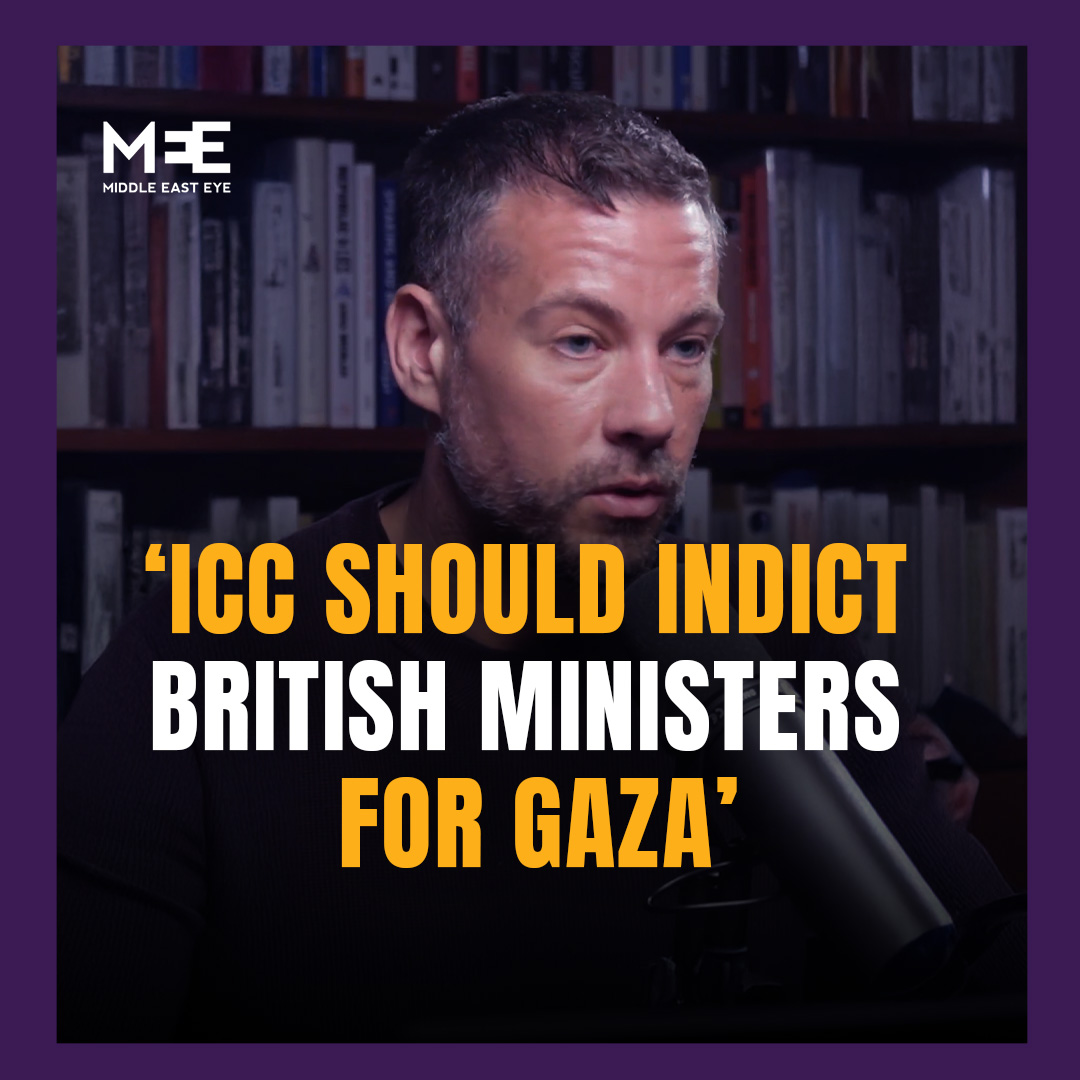 Journalist Matt Kennard tells podcast host Aaron Bastani that he believes British ministers, including Keir Starmer and Rishi Sunak, should be investigated and potentially indicted by the ICC for their role in authorising the UK’s support for Israel in its war on Gaza.