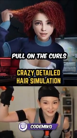 My crazy detailed curly hair simulation! 💁🏻‍♀️