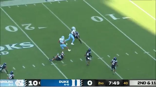 .Omarion Hampton in the open field is A PROBLEM 😳 (via ACC Network) 📺: 2025 #NFLDraft – April 24-26 on NFLN/ESPN/ABC 📱: Stream on NFL+