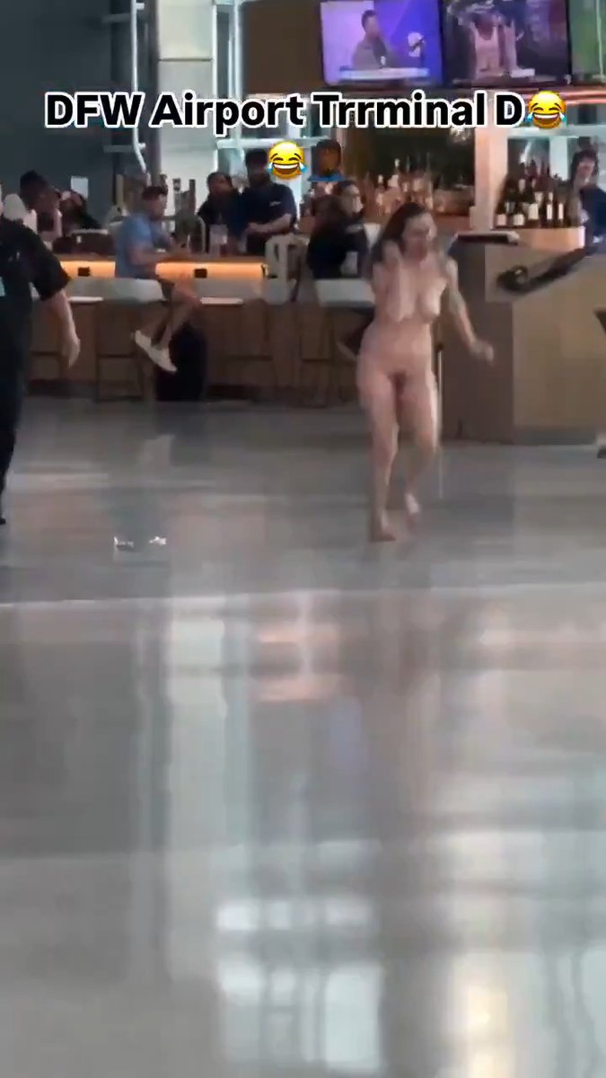 Let's check in on DFW and see how it's going 🤨 A random naked woman going crazy (expected, it's what they do) and attempting to break things. I'll just wait for all the posts below from the men who could "save her" 😎 #CityLife #dallas #DFW #airport #WhiteWomen #urban #MentalHealth #crazy #flying