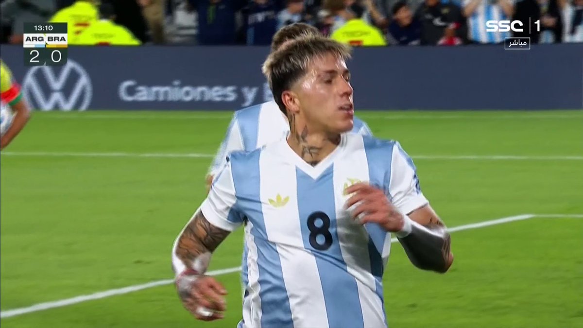 🚨🚨🚨🚨🚨🚨🚨🚨🚨🚨🚨🚨🚨🚨🚨 جنووووووووووووووووووووون! بداية مجنونة هنا! 😱 منتخب الأرجنتين يضرب بهدف ثاني من اينزو فيرنانديز. 🇦🇷 الأرجنتين 2-0 البرازيل 🇧🇷
