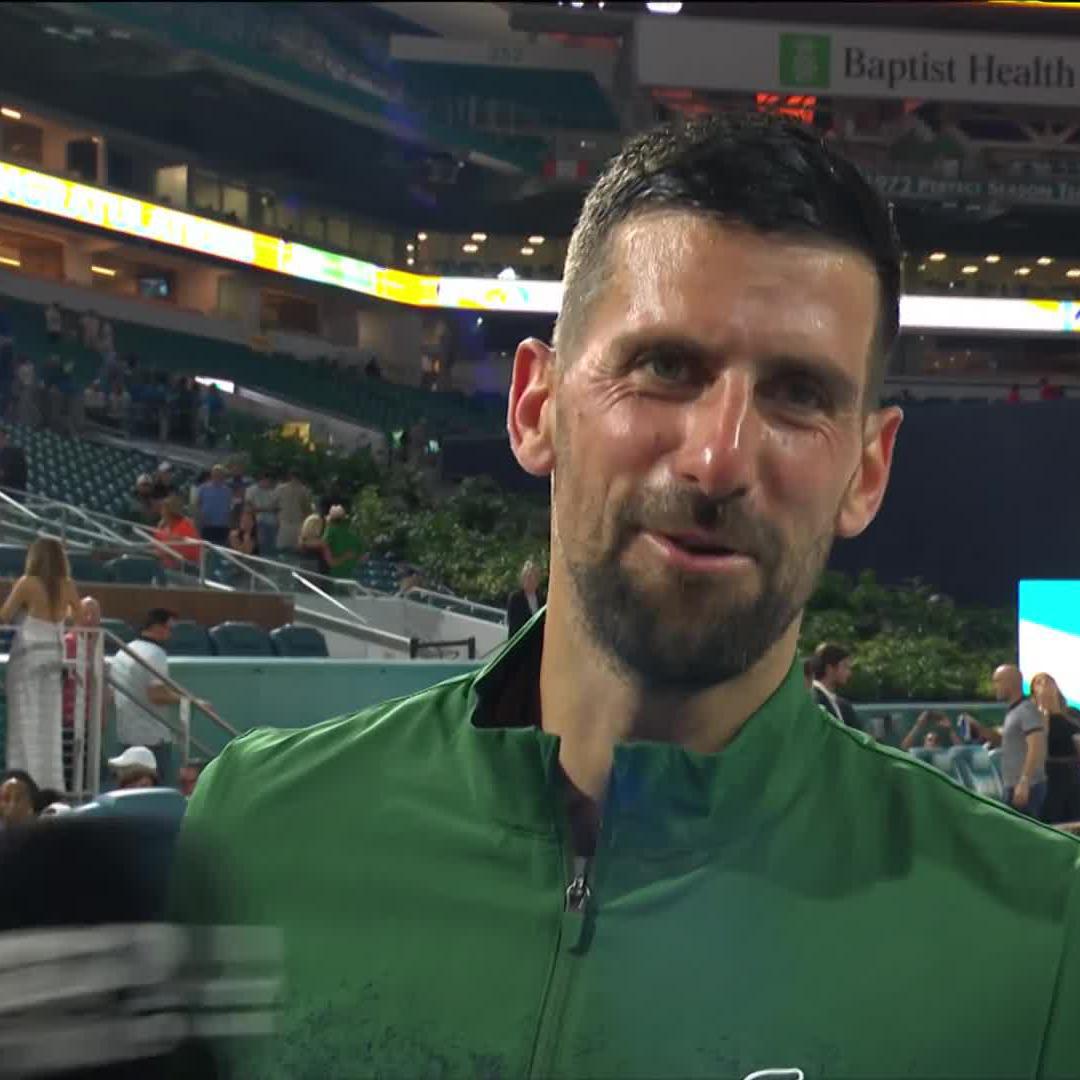 "I was starstruck" 🤩 Novak Djokovic in awe of support he received from Serena Williams &amp; Juan M. del Potro tonight at #MiamiOpen