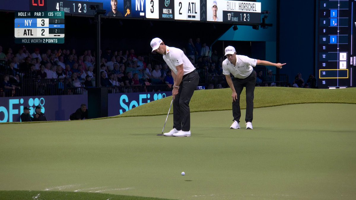 BILLY HORSCHEL CLUTCH ‼️ Horschel gives Atlanta the lead with one hole to play in the TGL Finals 🔥