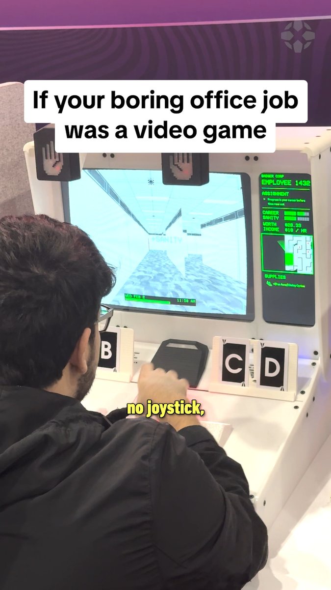 Don't clock out just yet. Your work badge is the only way you can control this game that we saw at #GDC :