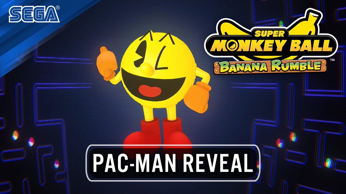 Waka waka waka! PAC-MAN powers up for a new adventure in Super Monkey Ball Banana Rumble! See in-game bananas transformed into PAC-MAN’s iconic pellets. A new 2.20 Update for the game is also live! Including a new stage for the Robot Smash Battle Mode alongside additional adjustments and bug fixes. 🍒 Available now!