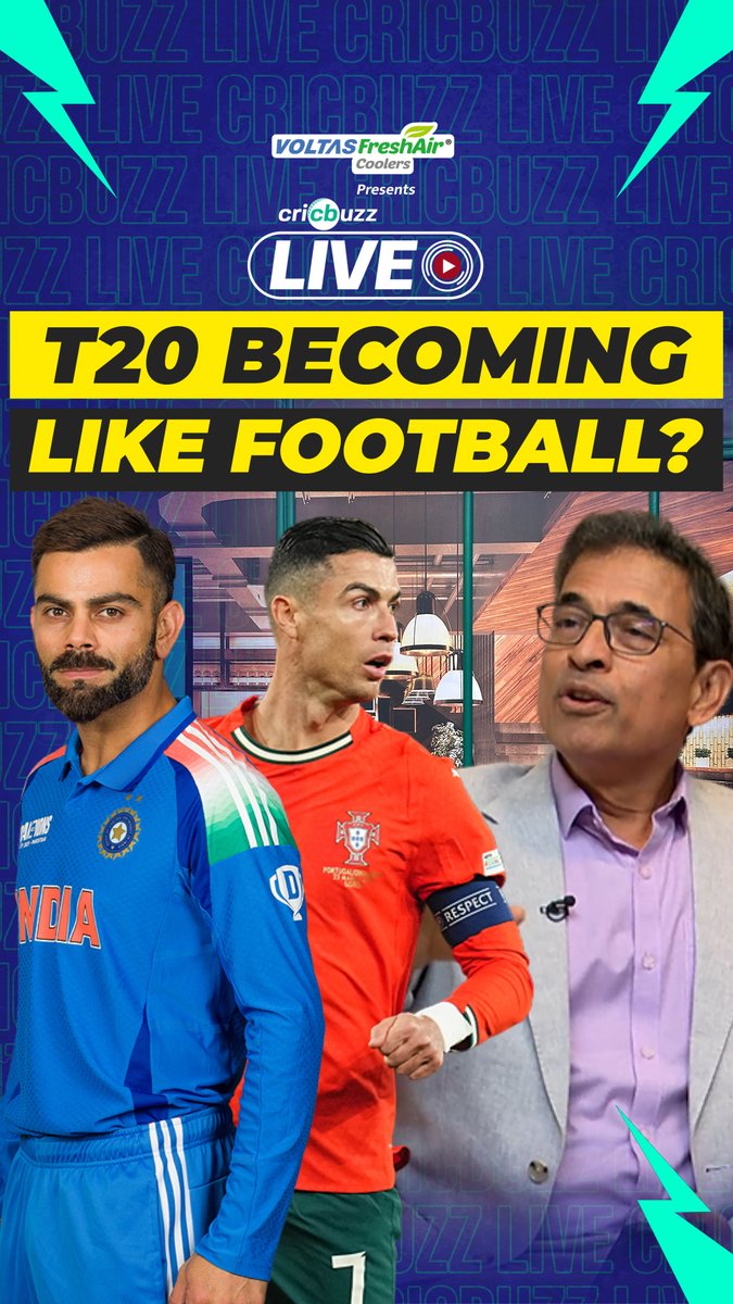 Is T20 cricket becoming more like Football? And... What's the Arsenal connect? 🤔🏆 Wait for Harsha Bhogle & @michaelvaughan to answer 👇🏾