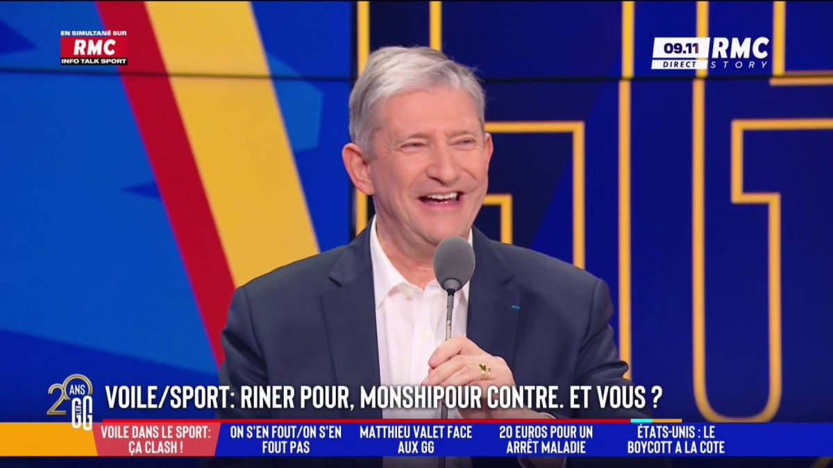 🧕 Voile dans le sport : Riner pour, Monshipour contre 🗣️ Antoine Diers : "Je suis abasourdi quand j'entends Teddy Riner. C'est pour avoir l'air pseudo bien-pensant." 🗣️ Emmanuel de Villiers : "Méfie-toi, il va te dire : je vais te faire courir le rouquin." #GGRMC