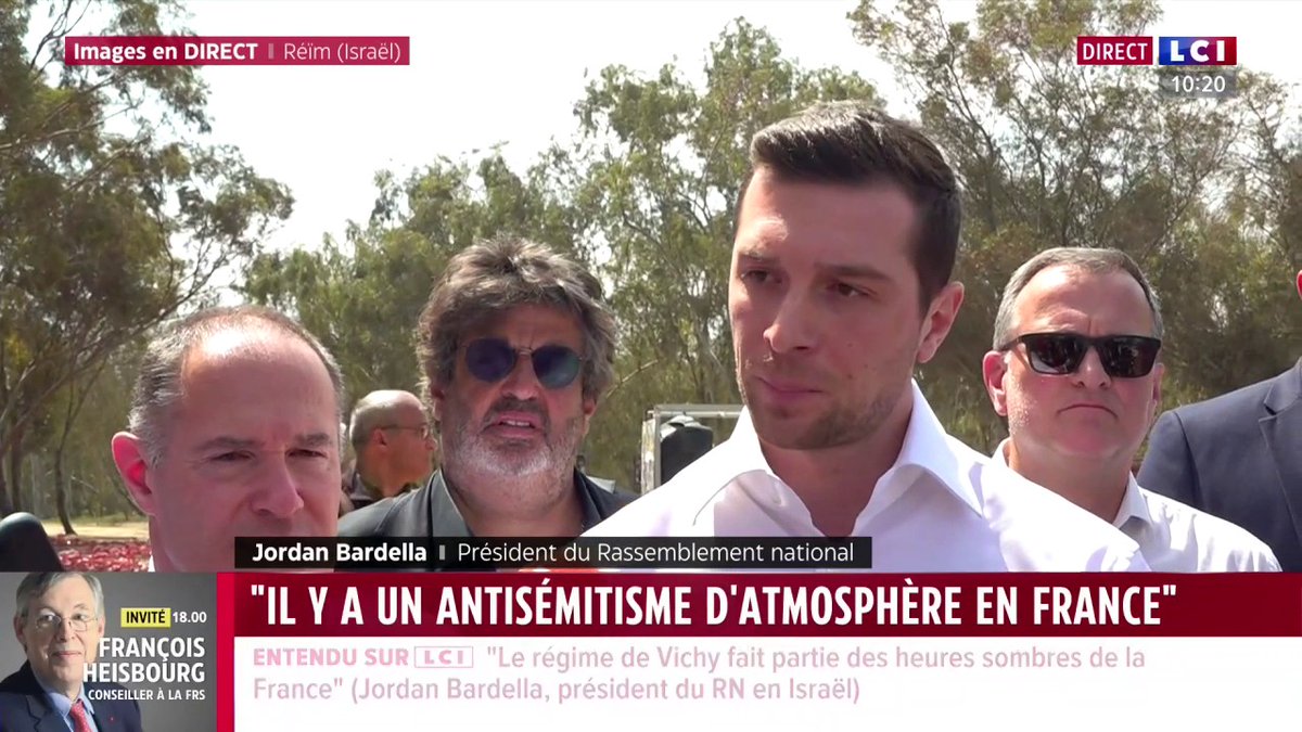 🔴 Jordan Bardella s'exprime en Israël 🗣️ Jordan Bardella (Jordan Bardella), Président du RN : "Je n'aurai jamais la main qui tremble à condamner l'antisémitisme, qu'il vienne de l'extrême gauche, de l'extrême droite ou qu'il soit le fait du totalitarisme islamique."