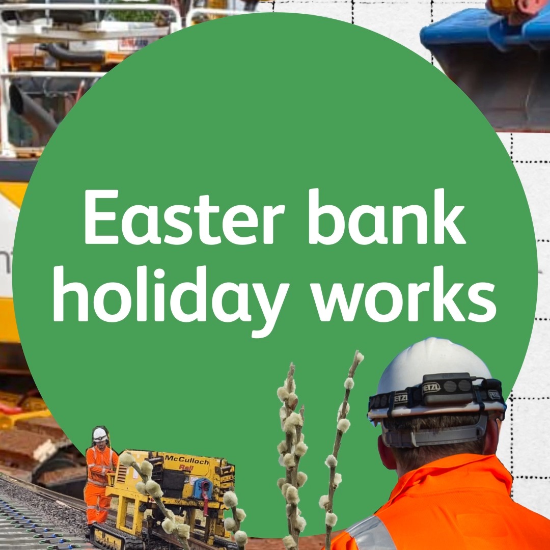 🐣 This Easter bank holiday weekend we'll carry out £86m of essential work to give you and freight better journeys for the long term. 👷♀️ Here’s a rundown of some of our plans in numbers: 👉 #EasterWorks