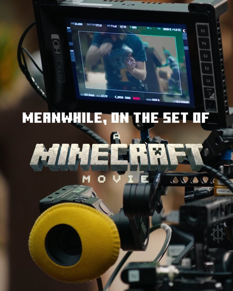 A day in the life of emma myers on set of #MinecraftMovie 🟩