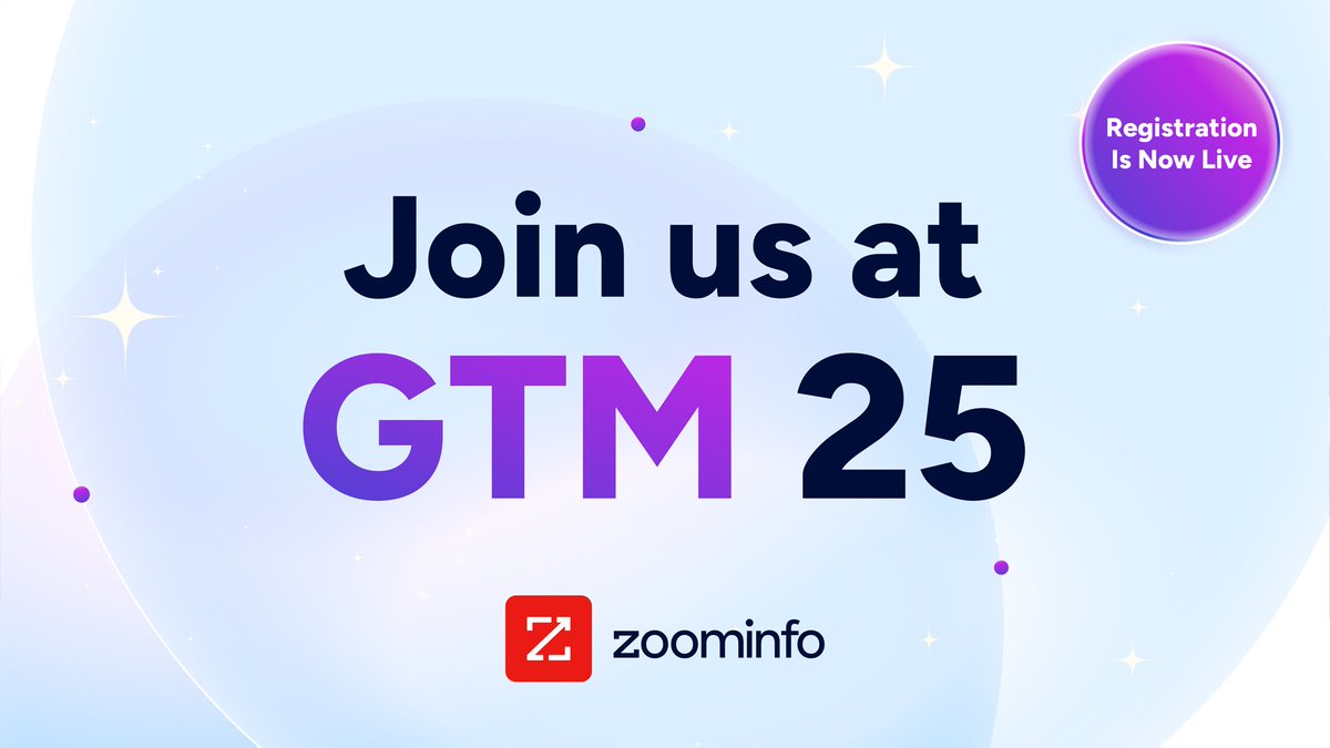 Registration is now LIVE for GTM25 – the can’t miss go-to-market event of the year! 🎉 We’re kicking things off with a virtual summit — then hitting the road to bring Go-To-Market Intelligence to New York, Boston, San Francisco, and London. Here’s what to expect: • Keynotes – Discover how GTM Intelligence can ignite your revenue growth • Breakout Sessions – Learn new GTM strategies and put AI into action • Networking – Connect with top leaders and expand your GTM playbook Plus, be the first to hear major product announcements and exclusive industry insights shaping the future of GTM. Don’t miss your chance to see what’s next in data, AI, and go-to-market. Register now: #GTM25 #GTMIntelligence