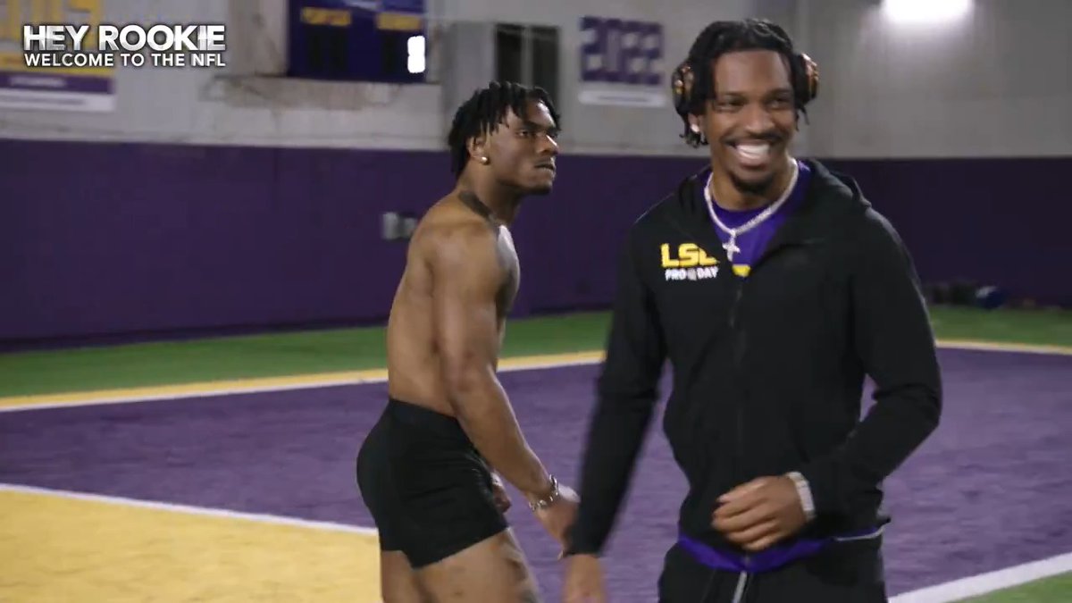 When Jayden Daniels was there to hype up Malik Nabers' dominant pro day 🔥 Malik | LSU Football