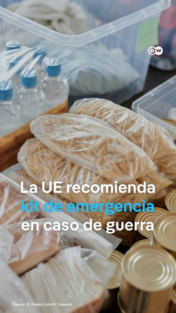 Europa pide a la población civil que almacene suministro de #emergencia de 72 horas La Comisión Europea presentó una guía de preparación de los ciudadanos ante emergencias, entre las que cita una “agresión armada”, pero también catástrofes naturales. /es