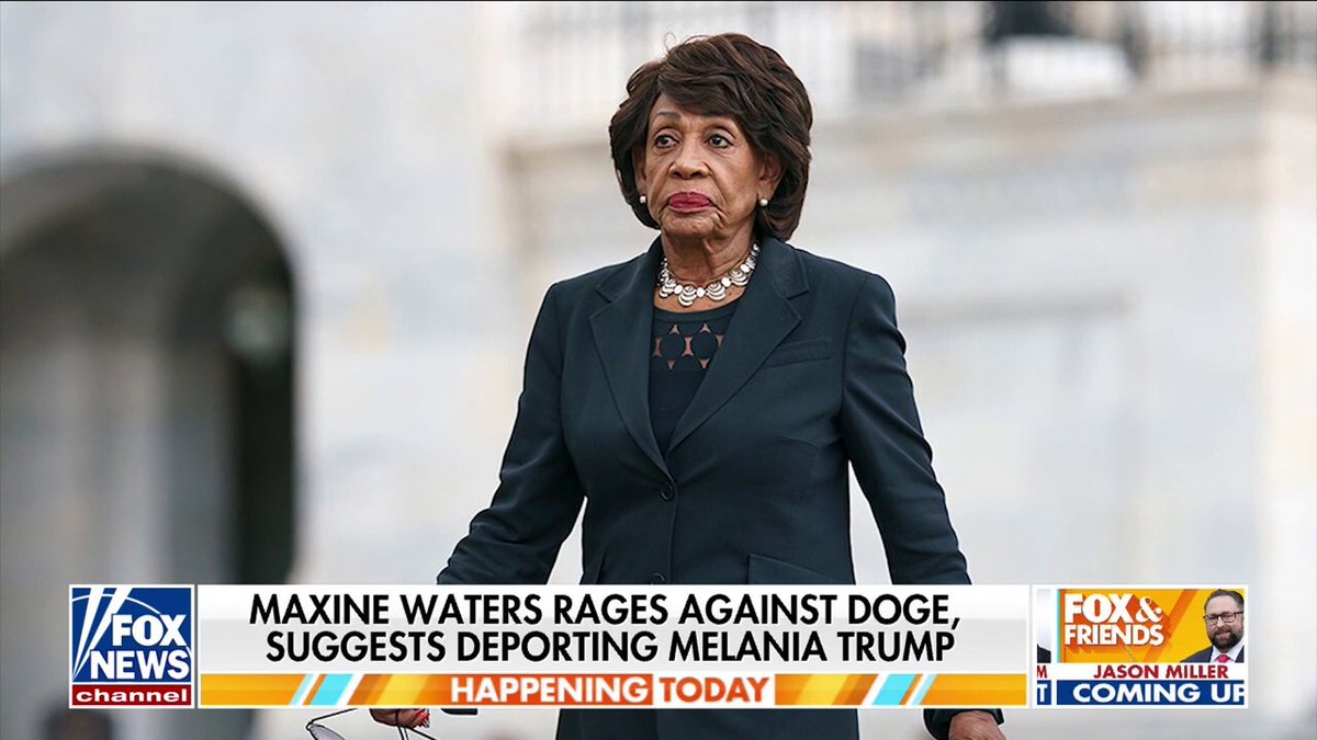 WATCH: FOX & Friends co-hosts react to comments from Maxine Waters criticizing Elon Musk, DOGE and first lady MELANIA TRUMP.