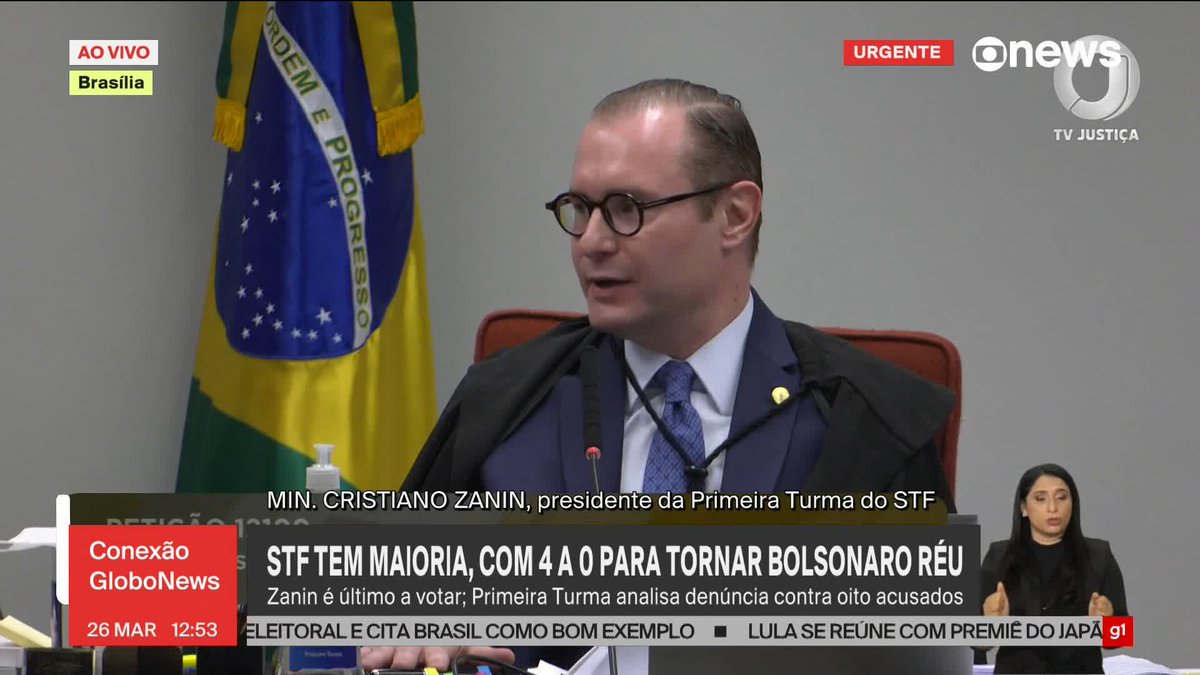 🚨URGENTE! DECISÃO UNÂNIME: Primeira Turma do STF vota 5 a 0 para tornar Bolsonaro e aliados réus por tentativa de golpe! Grande dia! 👍