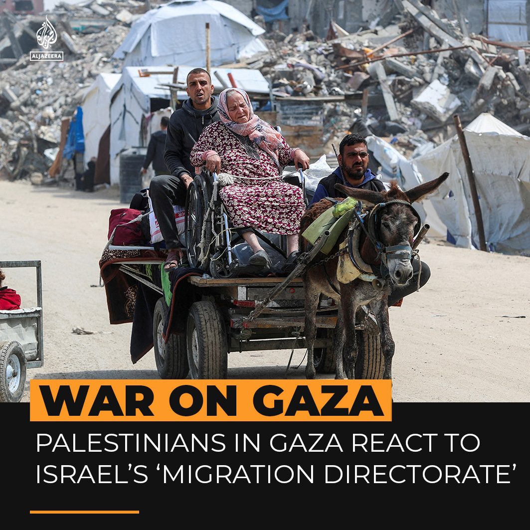 Israel plans to establish a government agency to oversee the “voluntary departure” of Palestinians from Gaza, a move Palestinians have rejected and condemned as ethnic cleansing. Here's what they had to say ⤵️