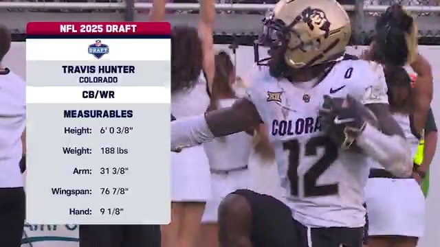 One of the most exciting Draft prospects we've seen in a long time. Where will two-way star and Heisman winner Travis Hunter land? 👀 Daniel Jeremiah 📺: 2025 #NFLDraft – April 24-26 on NFLN/ESPN/ABC 📱: Stream on #NFLPlus