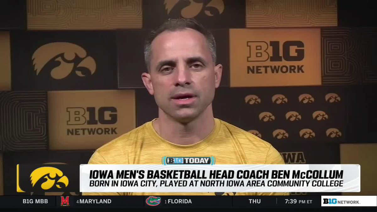 "There's just a different level of pride." Ben McCollum shares what it means to come back to Iowa City as the new coach of Iowa Men’s Basketball 👇 #B1GToday x #B1GMBBall
