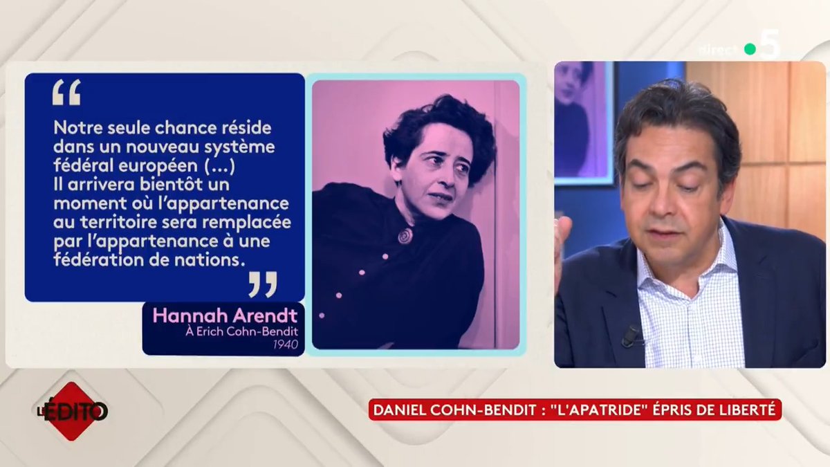 Daniel-Cohn Bendit, “L’apatride” épris de liberté : décryptage dans l’édito de #PatrickCohen ⬇️ #CàVous