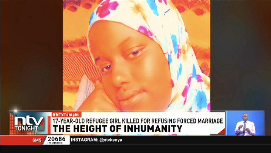 The Height of Inhumanity: A 17-year-old girl has been killed and her body set on fire for refusing to marry a 55-year-old man in Wajir County. Gaala Aden Abdi was from a refugee family in Dadaab refugee camp. #NTVTonight Number8, the poet