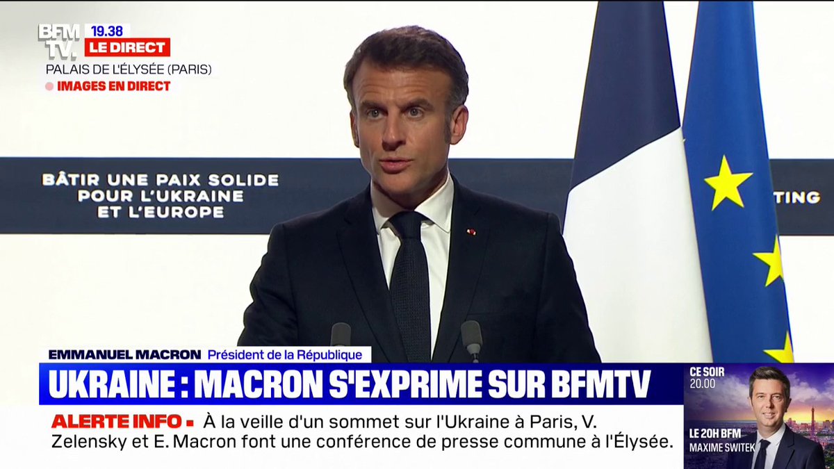 ๐ฌ "La Russie continue de fait, jour aprรจs jour, de frapper intensรฉment le territoire ukrainien, y compris des cibles civiles" Guerre en Ukraine: Emmanuel Macron s'exprime aux cรดtรฉs de Volodymyr Zelensky