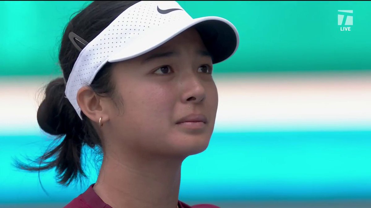 Tears of happiness 🥹🫶 Watch the moment Alex Eala earned the biggest win of her career over Iga Swiatek: #MiamiOpen