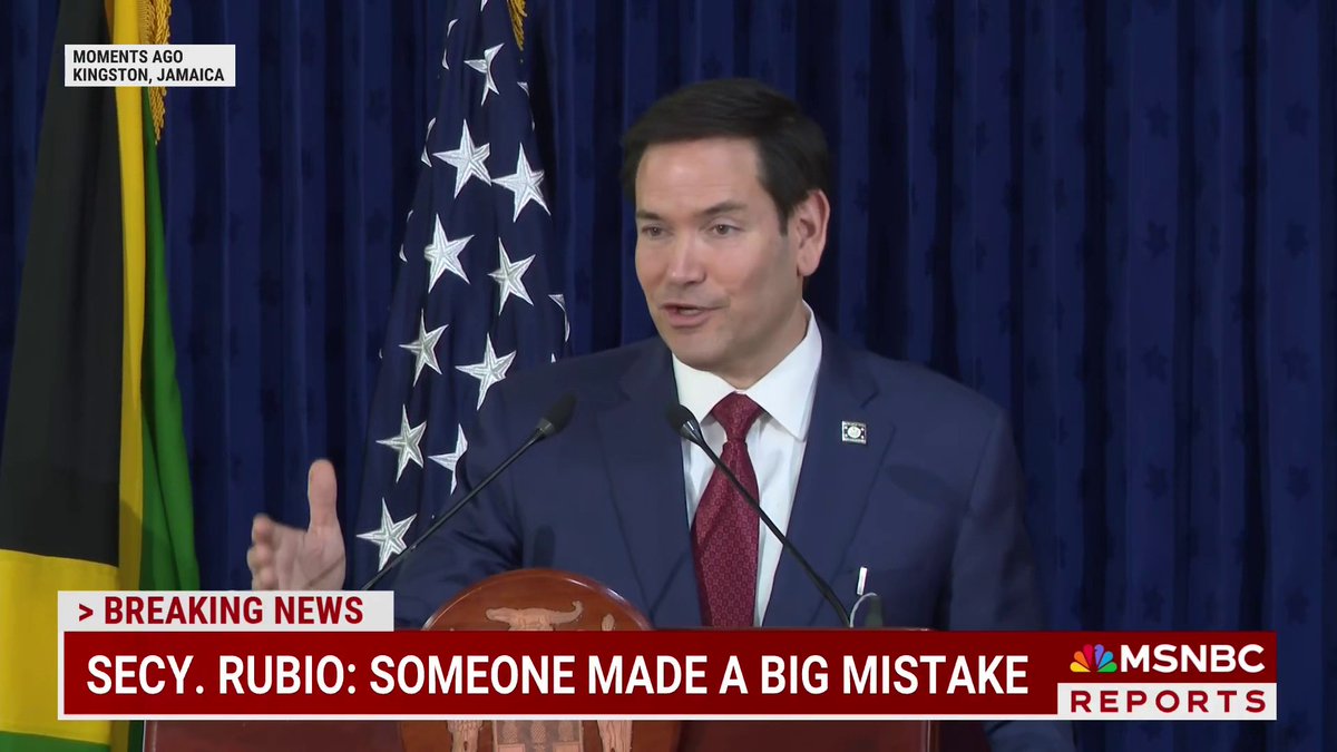 "Obviously someone made a mistake, someone made a big mistake." Secretary of State Marco Rubio addresses the Signal group chat leak of military plans.