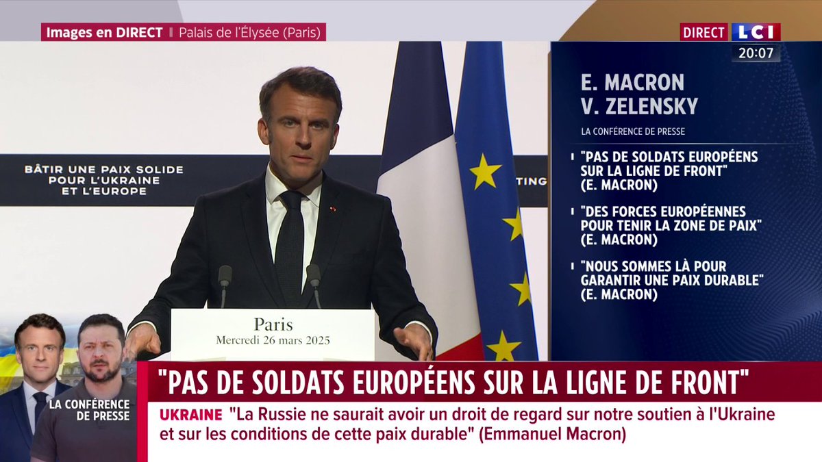 🗣️ "J'adhère au concept de paix par la force" martèle Emmanuel Macron