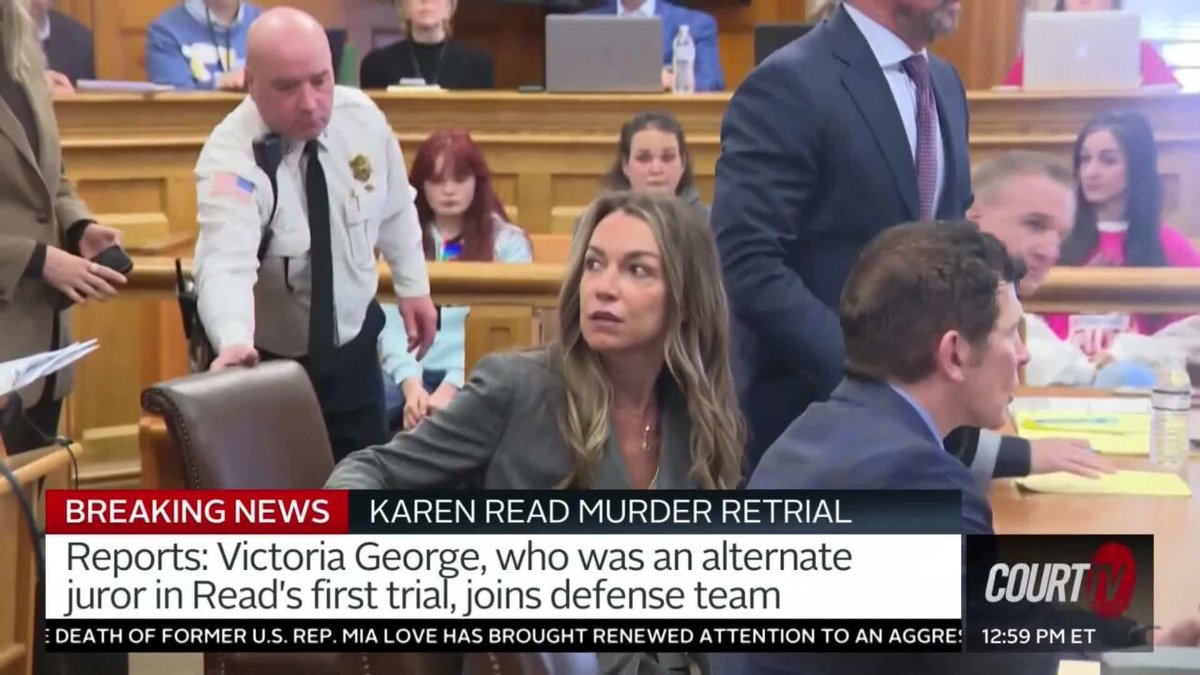 Victoria George, who was an alternate juror in Karen Read's first trial is now part of Read's defense team. #CourtTV What do YOU think? ⚖️