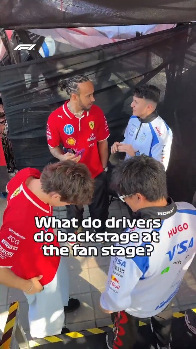 This got chaotic quickly ๐
Here's what the boys get up to behind the scenes at the F1 fan stage ๐ค #F1 #ChineseGP