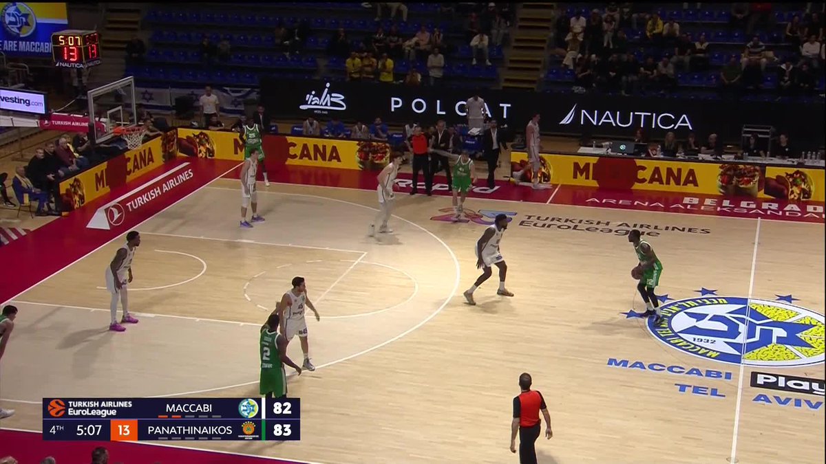😱 Panathinaikos'tan 18-0'lık acayip seri! 🔥 Maccabi'ye karşı son çeyrekte 82-67 geri düşen Yunan ekibi, 82-85 öne geçti.