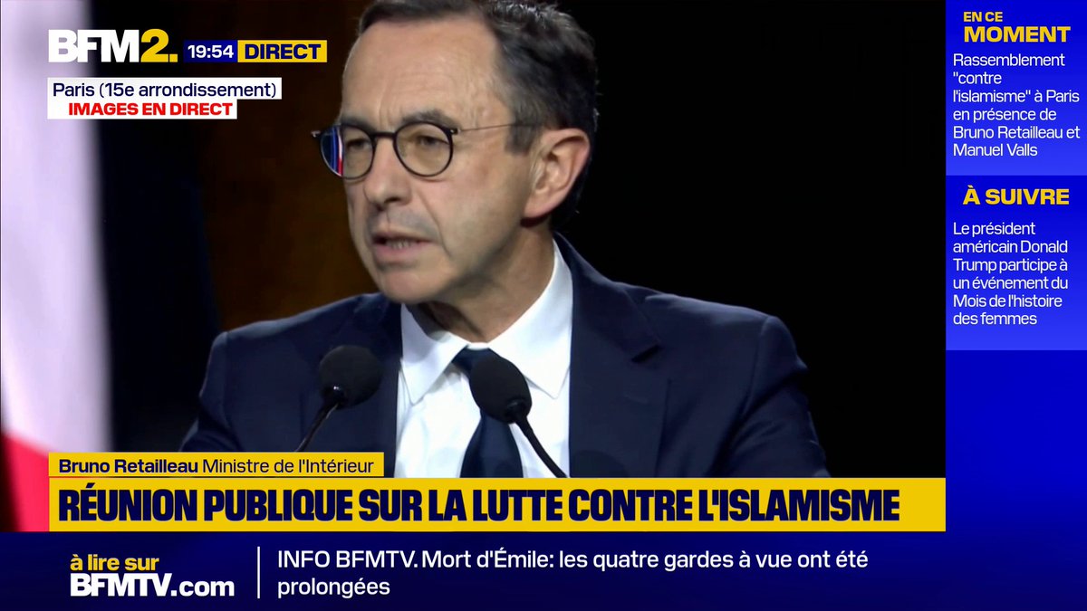 🇫🇷🧕FLASH | "Vive le sport et À BAS LE VOILE bien sûr", a lancé Bruno Retailleau lors d’un meeting.