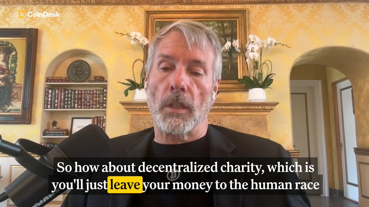 🔥Michael @Saylor will burn his bitcoin after he dies to enrich the network: "That's my legacy." Thank you Uniswap Labs 🦄, sponsor of CoinDesk New Media Network! 🦄