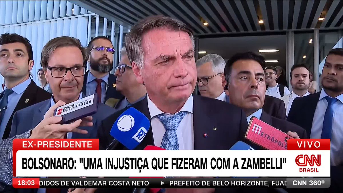 Bolsonaro: “Uma injustiça que fizeram com a Zambelli”; assista #CNNBrasil360°