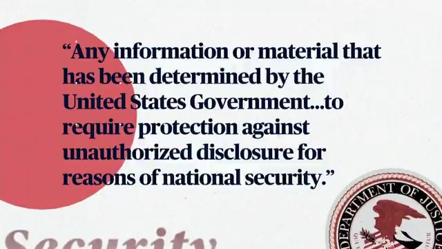 What does “classified” really mean? The Justice Department defines it as anything the government says needs protection.