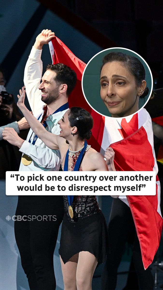 “The Olympics are supposed to bring the world together” 🫶⛸️ Deanna Stellato-Dudek is proud to be Italian, American AND Canadian 🇨🇦 Watch her and partner Maxime Deschamps compete at the world figure skating championships on CBC Gem