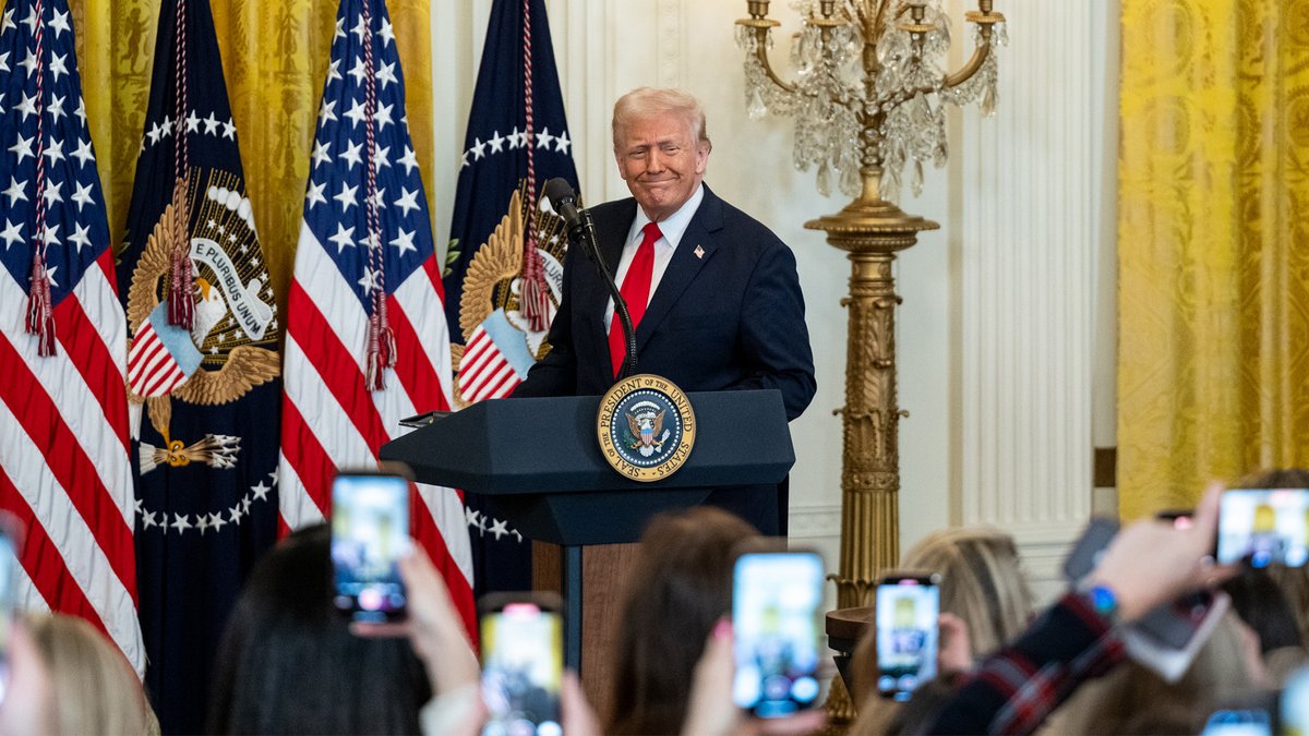 "Throughout history, strong, tough, visionary women defended our flags, strengthened our communities, explored new frontiers, & expanded the American dream... Patriotic American women like those in this room are helping lead our nation into the Golden Age..." –President Trump 🇺🇸