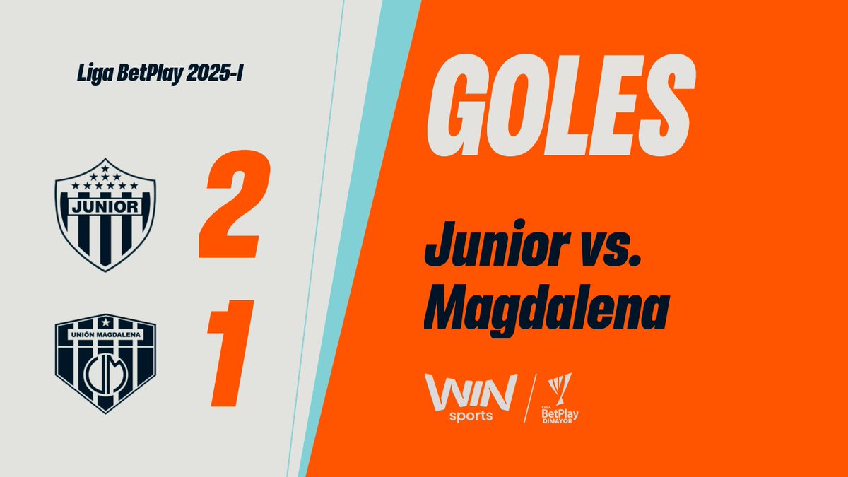 ¡REMONTADA DEL 'TIBURÓN'! Junior derrotó 2-1 a Unión Magdalena en la fecha 10 de #LALIGAxWIN y sumó una nueva victoria en el clásico de la costa. 🔴⚪🔥⚽ 🦈 Con goles de Teófilo Gutiérrez y de Stiven Rodríguez, el 'Tiburón' sumó tres puntos importantes. ⚽💥