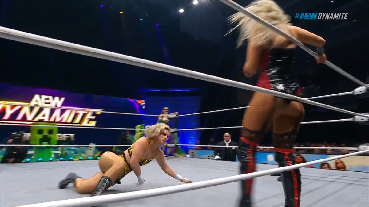 Great Tag Team offense on display by ThunderT- ...Thunder Rosa and AEW Women's World Champion "Timeless" Toni Storm! Watch #AEWDynamite LIVE on TBS &amp; Max @ThunderRosa22 | @MeganBayne | @ThePenelopeFord | #TimelessToniStorm