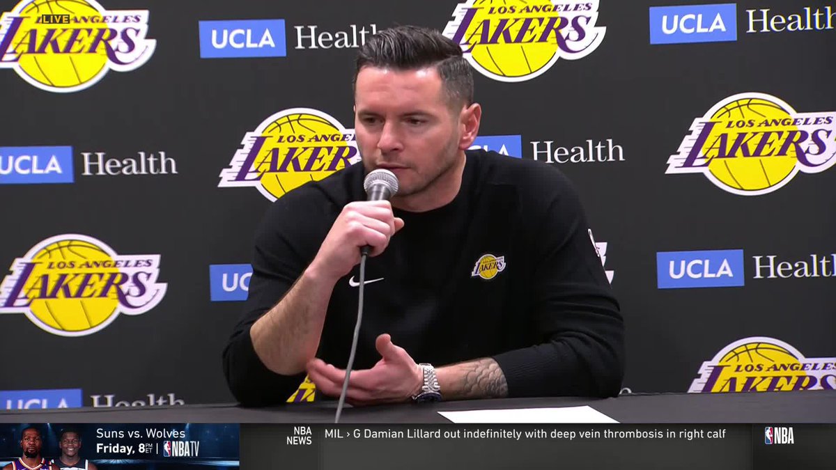 "Never have questioned that guy's commitment to winning" 💯 Los Angeles Lakers HC JJ Redick on LeBron James