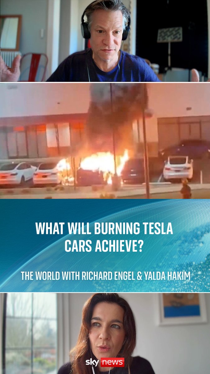 Is Elon Musk Donald Trump's 'fall guy'? People are targeting Tesla cars, but will it achieve anything? Hear Richard Engel and Yalda Hakim thoughts on the latest episode of The World 🌎👉