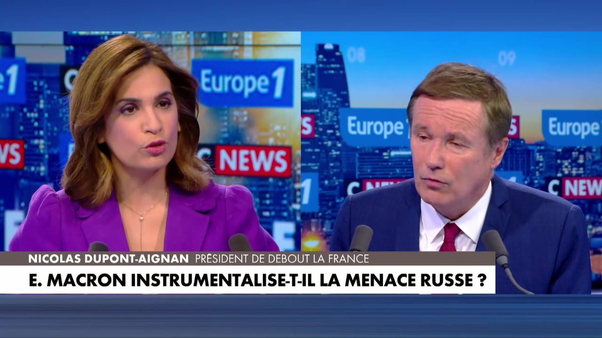 "J'aimerais dire à Monsieur Macron, avant de s'occuper du Donbass, est-ce qu'il peut s'occuper de Marseille (...) il est dangereux pour la France" déclare N. Dupont-Aignan #LaGrandeITW #Europe1