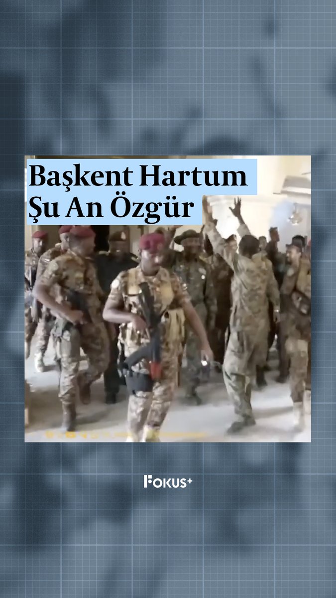 ➕ Sudan ordusunun Hartum'daki zaferi, başkentteki kontrolü sağlamlaştırdı. Sudan Egemenlik Konseyi Başkanı Burhan, Hartum'un tamamen özgür olduğunu duyurdu. ▪️ Ordu, Cumhurbaşkanlığı Sarayı'nı yeniden ele geçirerek Hartum'daki yönetimi ele aldı. Sudan'daki uzun süredir devam eden çatışmalar, ordu için stratejik bir galibiyetle sonuçlandı.