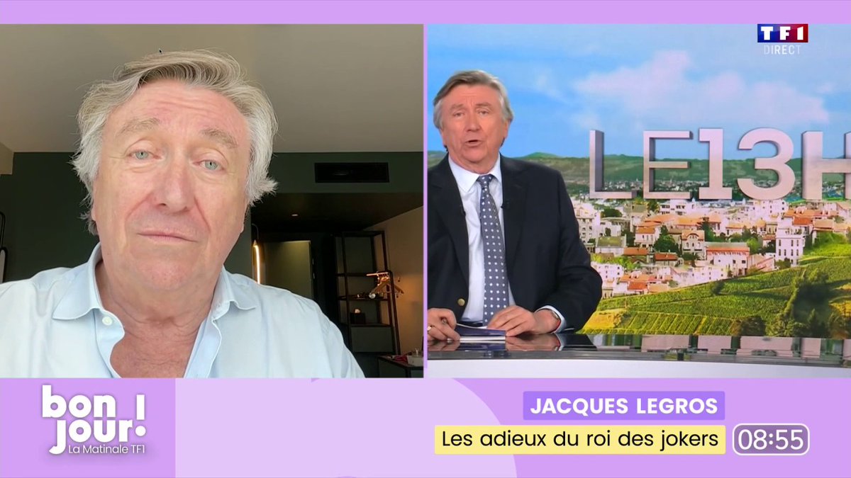 "Je les aime tout simplement" : Jacques Legros revient sur son lien avec le public, après l'annonce de son départ du JT #LE13H de TF1 ▶️ #BonjourLaMatinaleTF1 avec Bruce Toussaint ⤵