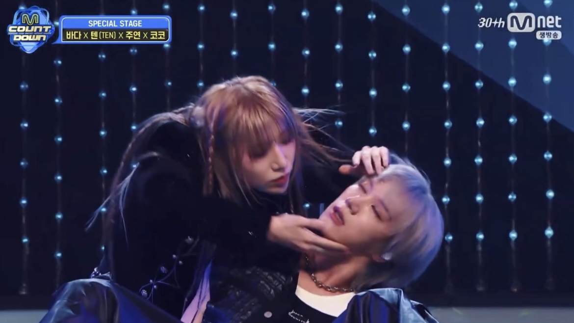 ten and bada performing ‘birthday’ by ten on mcountdown today!